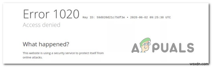 ক্লাউডফ্লেয়ার ত্রুটি 1020 অ্যাক্সেস অস্বীকার করা হয়েছে:এটি কী এবং কীভাবে এটি ঠিক করবেন? 