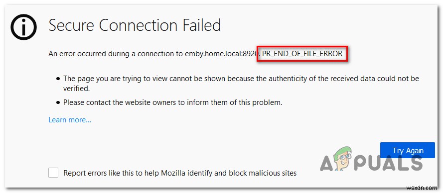 ফায়ারফক্সে PR_END_OF_FILE_ERROR  নিরাপদ সংযোগ ব্যর্থ  কীভাবে ঠিক করবেন 