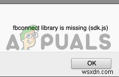 উইন্ডোজে  fbconnect লাইব্রেরি অনুপস্থিত (sdk.js)  ত্রুটি কীভাবে ঠিক করবেন? 