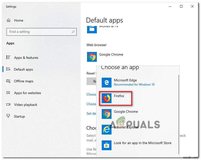 ঠিক করুন:উইন্ডোজ 10-এ ফায়ারফক্সকে ডিফল্ট ব্রাউজার হিসেবে সেট করা যাবে না 