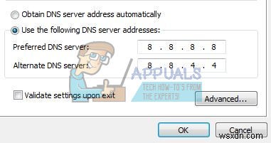 ঠিক করুন:Google Chrome-এ dns_probe_finished_bad_config 