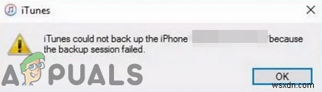 ঠিক করুন:আইফোন ব্যাকআপ সেশন ব্যর্থ হয়েছে 