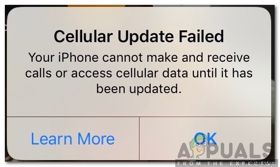 আইফোনে  সেলুলার আপডেট ব্যর্থ  ত্রুটি কীভাবে ঠিক করবেন? 