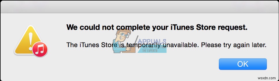 ঠিক করুন:আমরা আপনার iTunes স্টোরের অনুরোধ সম্পূর্ণ করতে পারিনি 