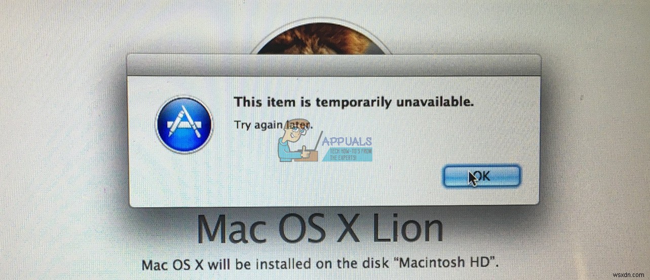 আপনার MacOS বা OS X পুনরায় ইনস্টল করার পরে এই আইটেমটি সাময়িকভাবে অনুপলব্ধ কিভাবে ঠিক করবেন 