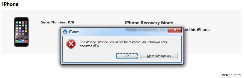 FIX:iPhone 6 Error 53