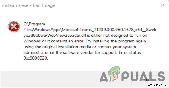 মাইক্রোসফ্ট টিমগুলিতে  ত্রুটি কোড:0xc0000020  কীভাবে ঠিক করবেন? 