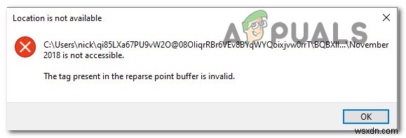ঠিক করুন:OneDrive-এ  রিপার্স পয়েন্ট বাফারে উপস্থিত ট্যাগটি অবৈধ  
