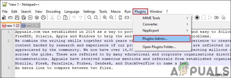 একটি প্লাগইন ব্যবহার করে নোটপ্যাড++ এ দুটি ফাইলের তুলনা কিভাবে করবেন 