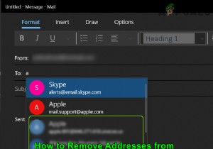 উইন্ডোজ 10 মেল অ্যাপের স্বয়ংক্রিয়-সম্পূর্ণ তালিকা থেকে ঠিকানাগুলি কীভাবে সরানো যায়? 
