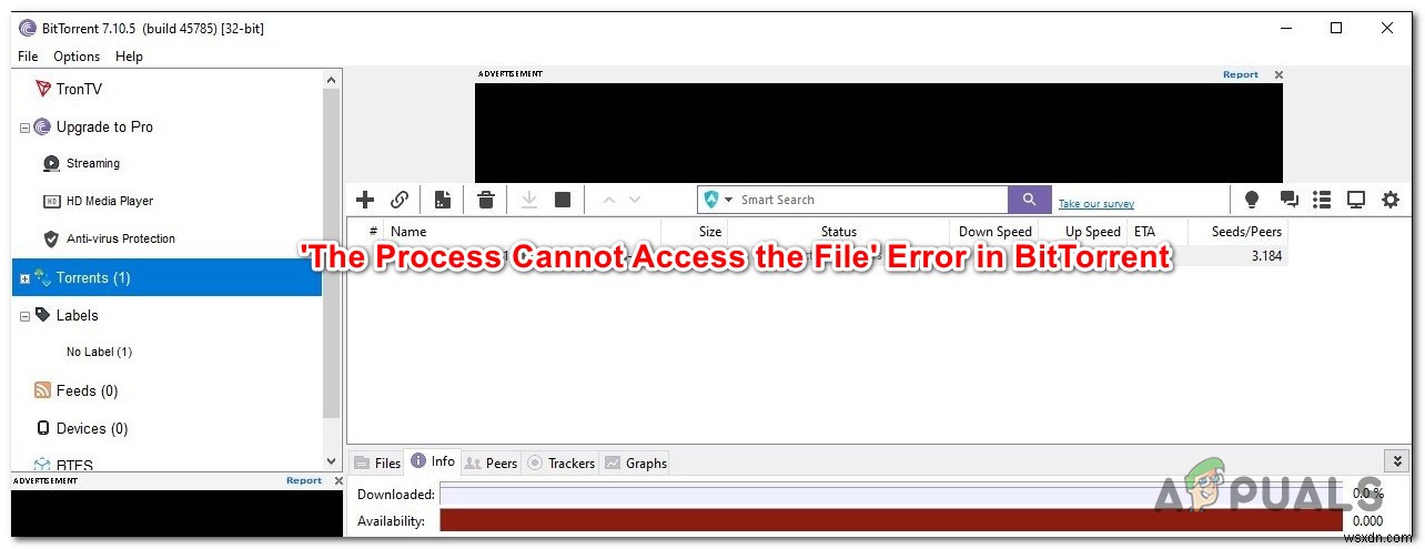 কীভাবে বিটটরেন্ট ত্রুটি ঠিক করবেন  প্রক্রিয়াটি ফাইল অ্যাক্সেস করতে পারে না  