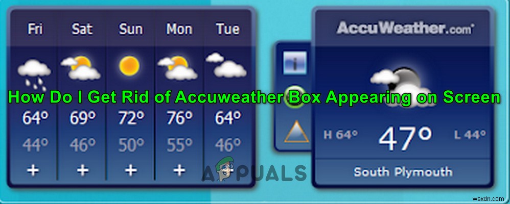 কিভাবে Accuweather বক্স পর্দায় উপস্থিত থেকে পরিত্রাণ পেতে 