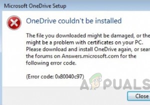 কিভাবে Windows 10 এ OneDrive ইনস্টলেশন ত্রুটি কোড 0x80040c97 ঠিক করবেন? 