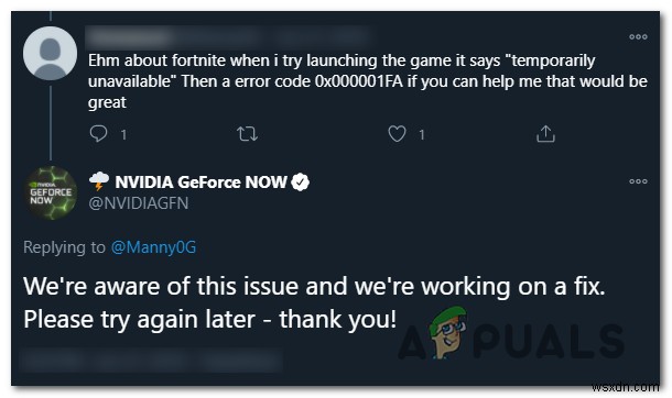 Nvidia GeForce Now-এর সাথে ত্রুটি 0x000001FA 