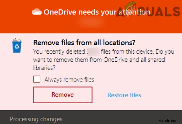 ঠিক করুন:OneDrive স্বয়ংক্রিয়ভাবে OneDrive ফোল্ডার থেকে ফাইল মুছে ফেলছে 