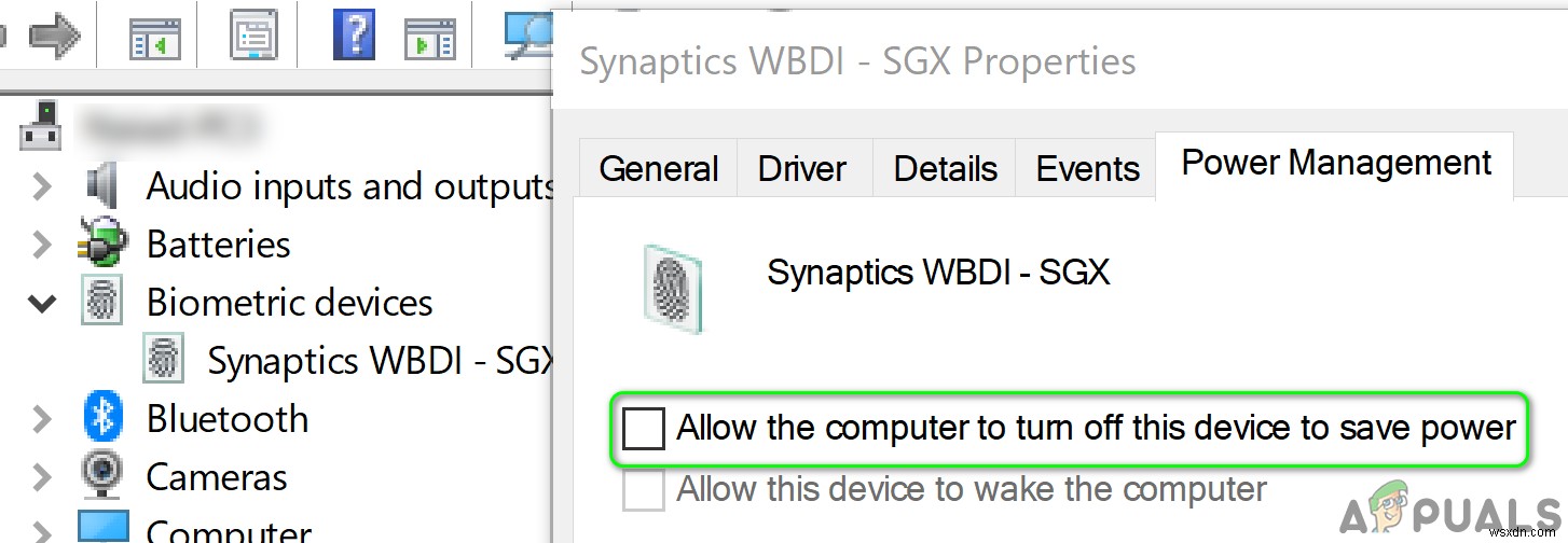 ঠিক করুন:Synaptics WBDI (SGX-সক্ষম) ফিঙ্গারপ্রিন্ট রিডার  ডিভাইস শুরু করতে পারে না (কোড 10)  