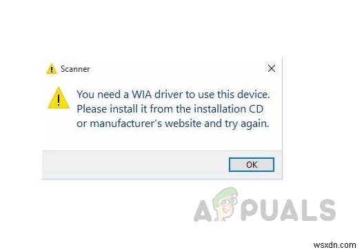 ঠিক করুন:আপনার একটি WIA ড্রাইভার স্ক্যানার প্রয়োজন 