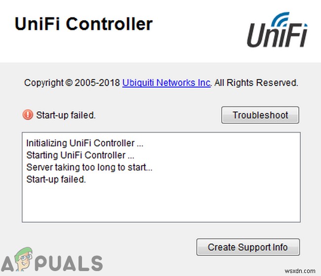 ঠিক করুন:ইউনিফাই কন্ট্রোলার স্টার্টআপ ব্যর্থ হয়েছে 