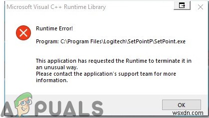 লজিটেক সেটপয়েন্ট রানটাইম ত্রুটি কীভাবে ঠিক করবেন? 
