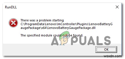 [ফিক্স] LenovoBatteryGaugePackage.dll শুরু করতে সমস্যা 