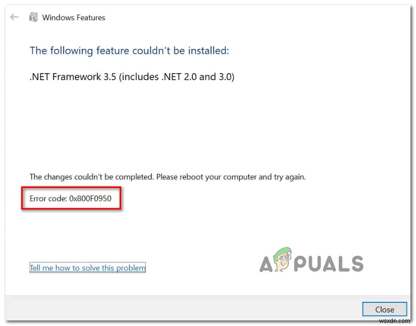 0x800F0950 .NET ফ্রেমওয়ার্ক 3.5 ইনস্টলেশনের ত্রুটি কীভাবে ঠিক করবেন 