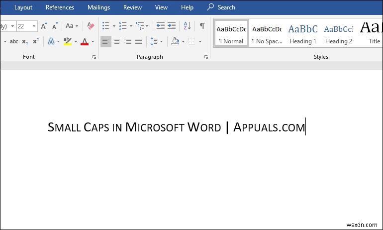 মাইক্রোসফ্ট ওয়ার্ডে কীভাবে ছোট ক্যাপ করবেন? 