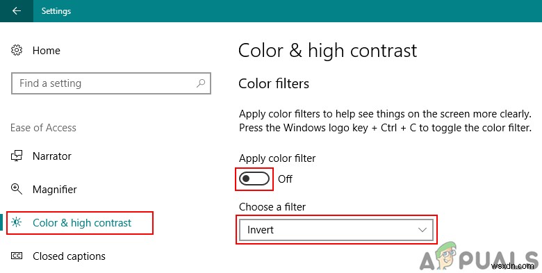 কালার ফিল্টার এবং ম্যাগনিফাইং অ্যাপ ব্যবহার করে উইন্ডোজ 10 এ রঙ উল্টানো