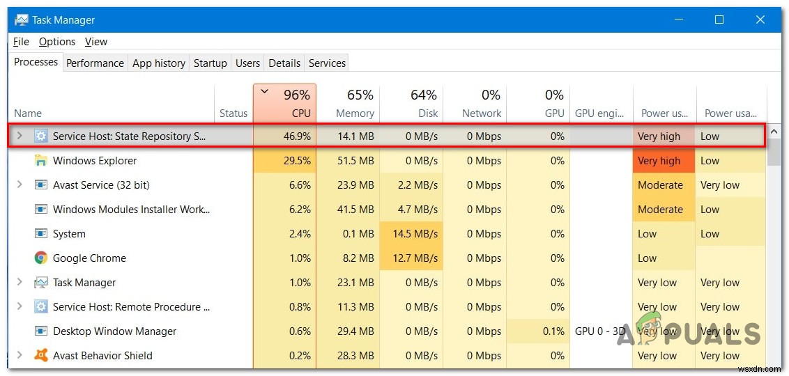 Windows 10-এ স্টেট রিপোজিটরি পরিষেবা দ্বারা উচ্চ CPU ব্যবহার 