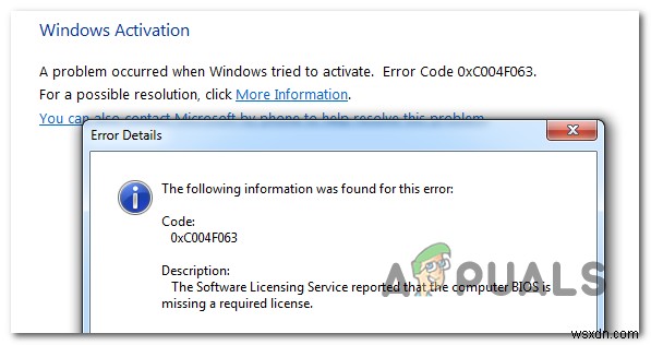 উইন্ডোজ অ্যাক্টিভেশন ত্রুটি 0xc004f063 কিভাবে ঠিক করবেন? 