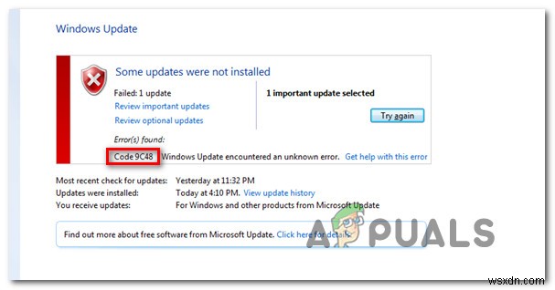 উইন্ডোজ আপডেট ত্রুটি কোড 9c48 কিভাবে ঠিক করবেন? 