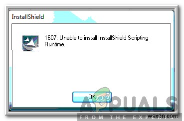 উইন্ডোজে  1607 ইন্সটলশিল্ড স্ক্রিপ্টিং রানটাইম ইনস্টল করতে অক্ষম  ত্রুটি কীভাবে ঠিক করবেন? 