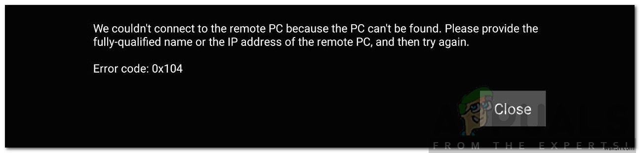 রিমোট ডেস্কটপ ত্রুটি কোড 0x104 কিভাবে ঠিক করবেন? 