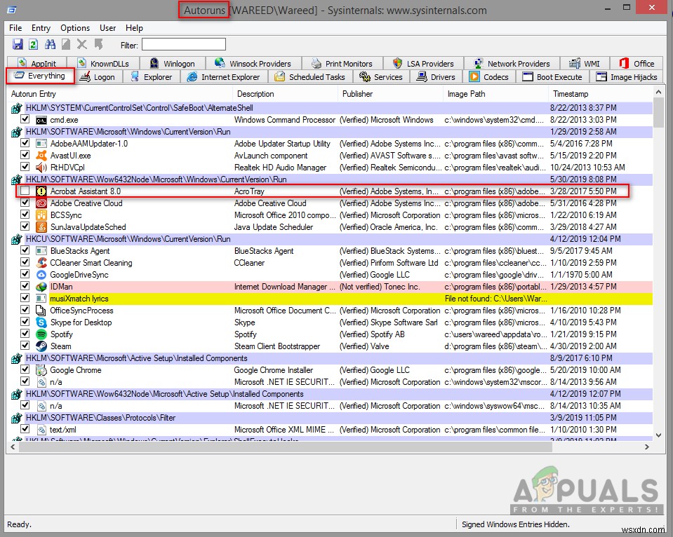 স্টার্টআপ থেকে শুরু করে Adobe AcroTray.exe কীভাবে নিষ্ক্রিয় করবেন