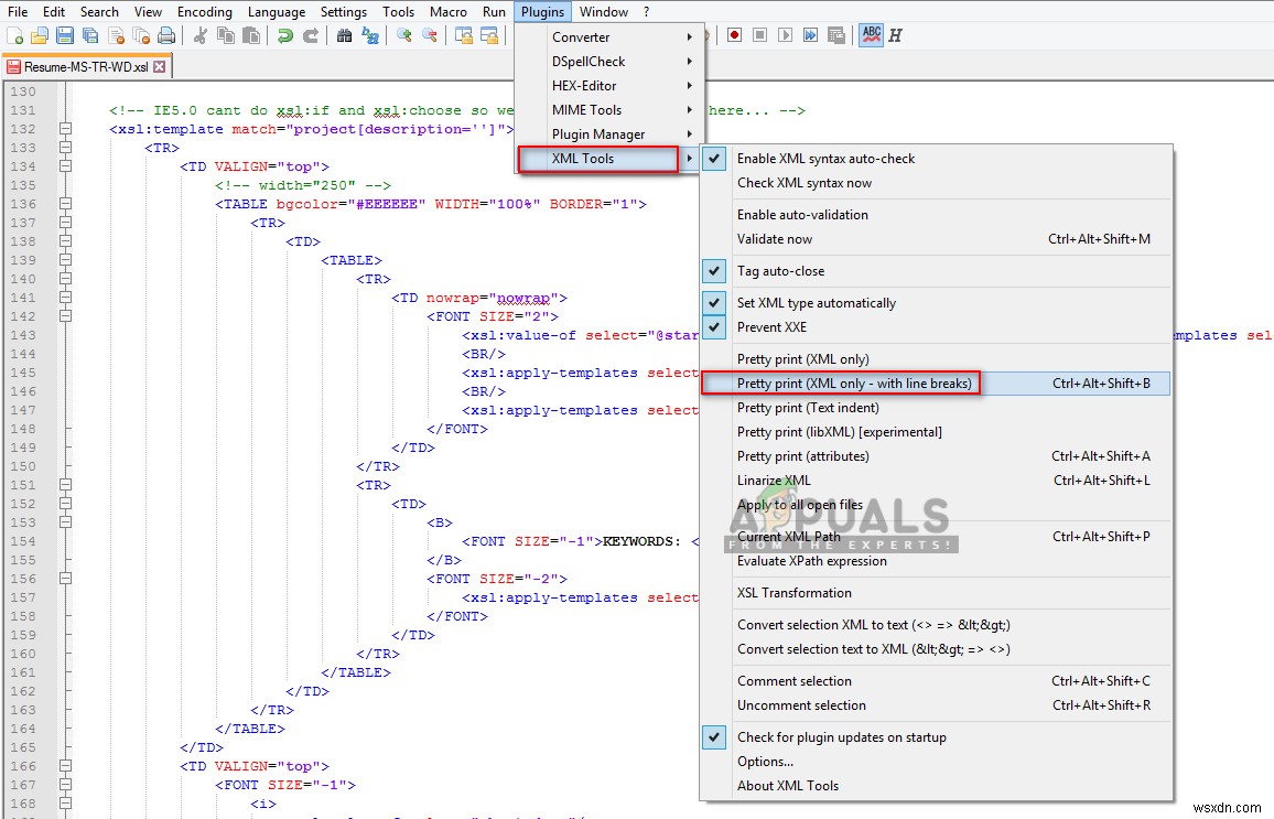 নোটপ্যাড++ এ কিভাবে XML ফাইল ফরম্যাট/ইন্ডেন্ট করবেন 