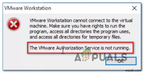 ঠিক করুন:VMware অনুমোদন পরিষেবা চলছে না 