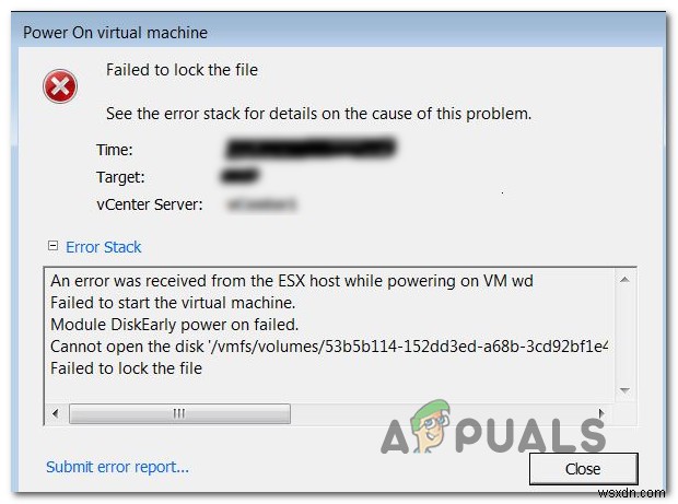 ঠিক করুন:VMware ফাইলটি লক করতে ব্যর্থ হয়েছে 