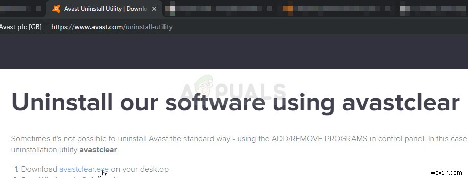 ঠিক করুন: AvastUI.exe  এন্ট্রি পয়েন্ট পাওয়া যায়নি 