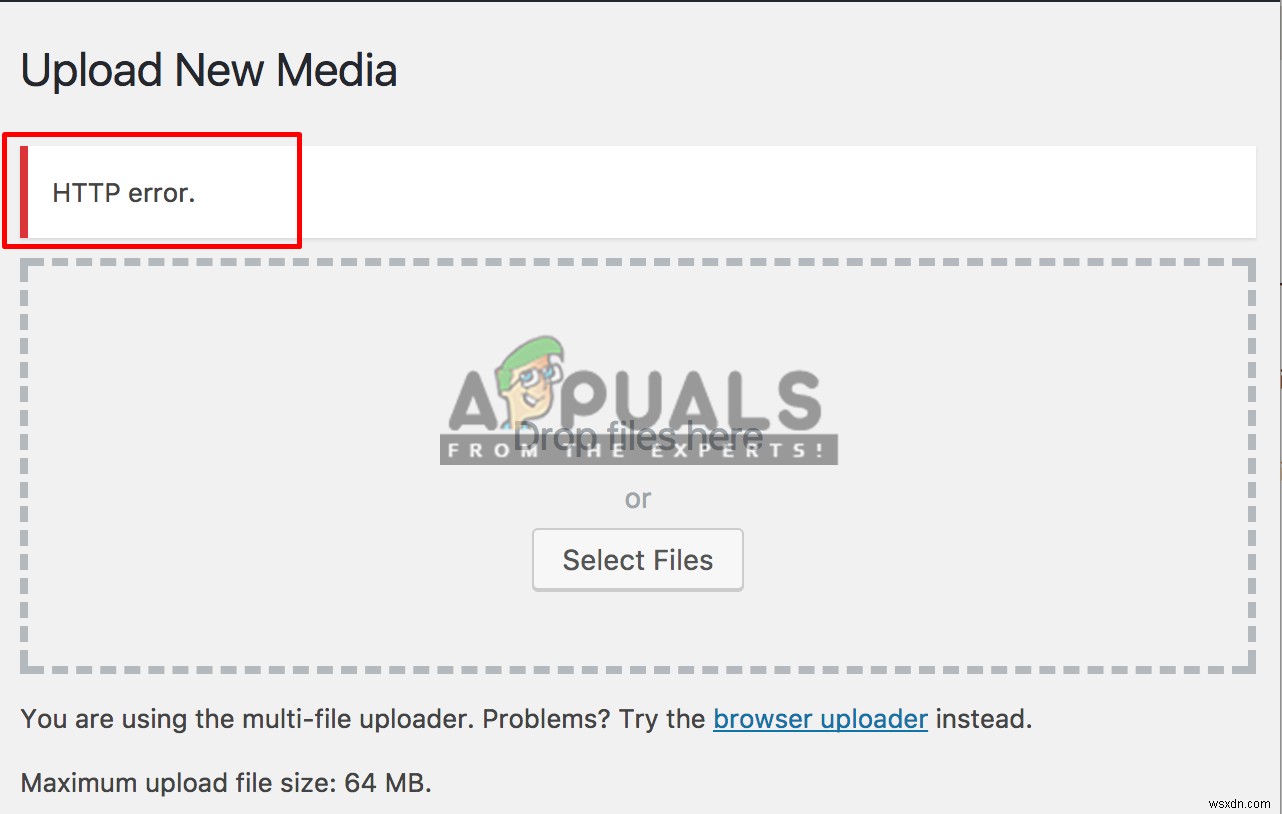 সংশোধন করুন:মিডিয়া আপলোড করার সময় Wordpress HTTP ত্রুটি৷ 