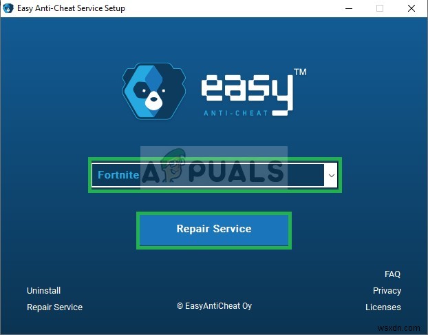 ঠিক করুন:EasyAntiCheat-এ Createservice ব্যর্থ হয়েছে 1072 