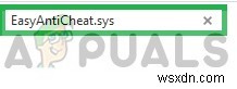 ঠিক করুন:EasyAntiCheat-এ Createservice ব্যর্থ হয়েছে 1072 