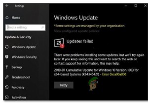ঠিক করুন:উইন্ডোজ আপডেট ত্রুটি 0xca00a000 