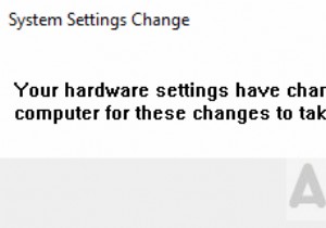 ঠিক করুন:আপনার হার্ডওয়্যার সেটিংস Windows 10 এ পরিবর্তিত হয়েছে 