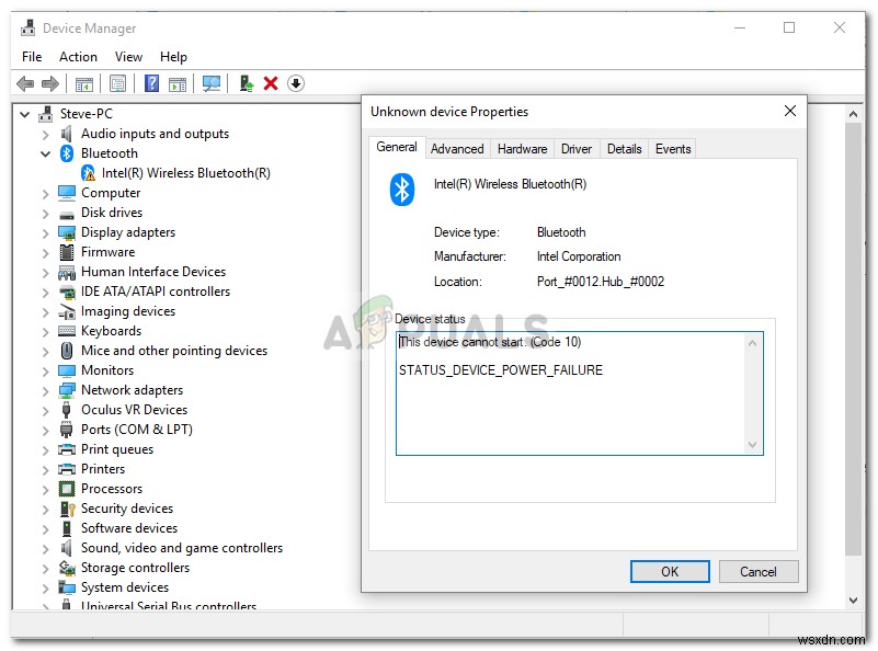 ঠিক করুন:STATUS_DEVICE_POWER_FAILURE ত্রুটি বার্তা৷ 