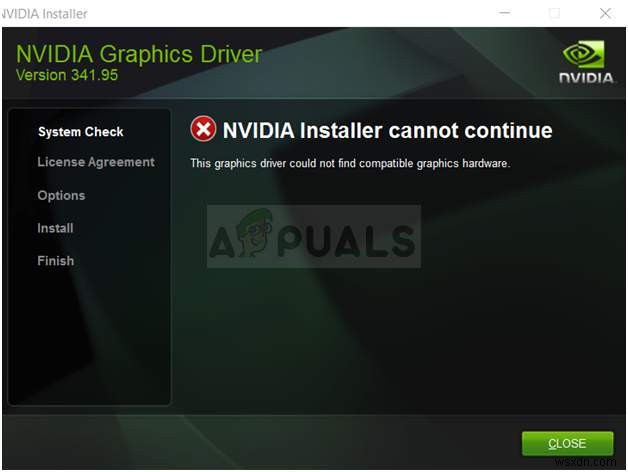 ঠিক করুন:গ্রাফিক্স ড্রাইভার সামঞ্জস্যপূর্ণ গ্রাফিক্স হার্ডওয়্যার ইনস্টলার খুঁজে পায়নি 