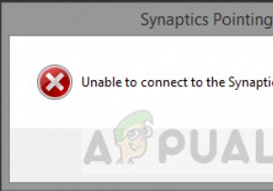 ঠিক করুন:Synaptics পয়েন্টিং ডিভাইস ড্রাইভারের সাথে সংযোগ করতে অক্ষম 