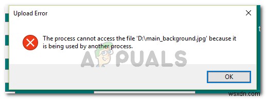 ঠিক করুন:প্রক্রিয়াটি ফাইলটি অ্যাক্সেস করতে পারে না কারণ এটি অন্য প্রক্রিয়া দ্বারা ব্যবহৃত হচ্ছে 