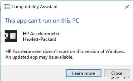 ঠিক করুন:এইচপি অ্যাক্সিলোমিটার উইন্ডোজের এই সংস্করণে কাজ করে না 