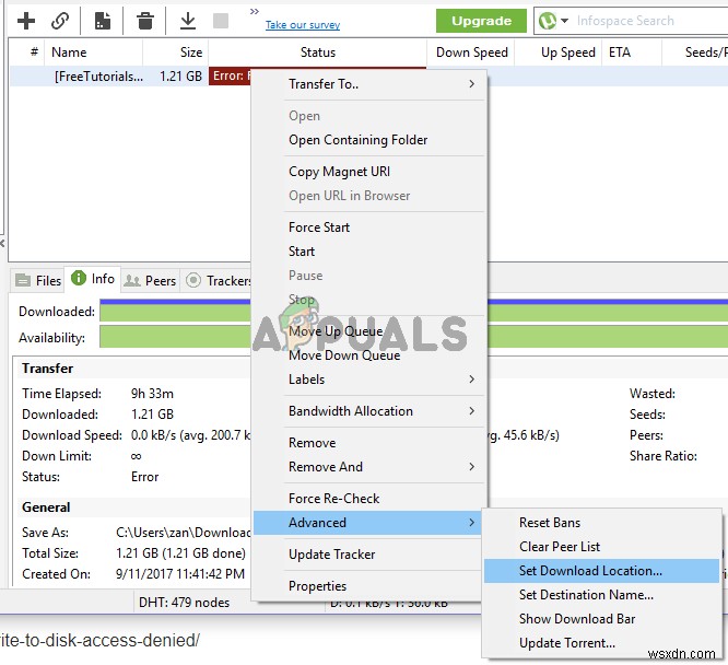 স্থির করুন:uTorrent অ্যাক্সেস অস্বীকার করা হয়েছে