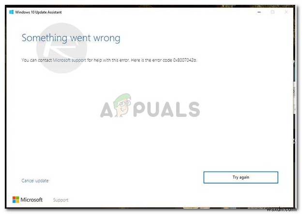 ঠিক করুন:Windows 10 আপডেট ত্রুটি 0x8007042b 