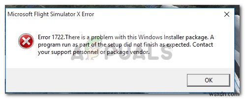 ঠিক করুন:উইন্ডোজ ইনস্টলার ত্রুটি 1722 